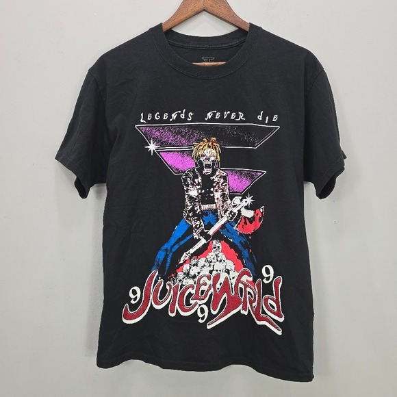 Juice WRLD x Faze Clan 999 Club Legends Never Die Tee T Shirt M Black - Picture 1 of 7